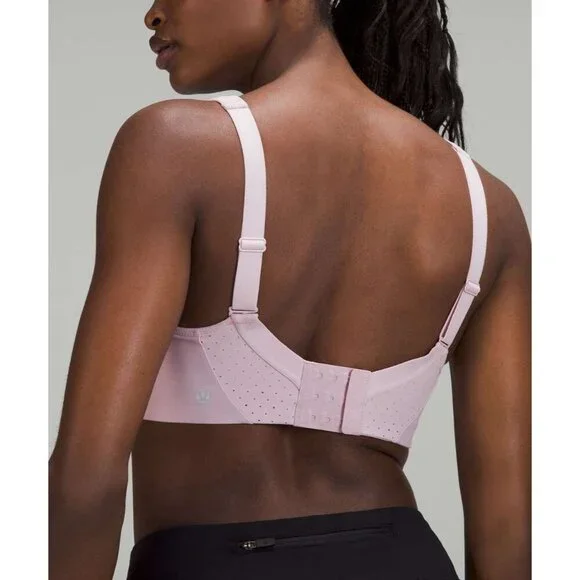 Lululemon Run Times Sports Bra High Support Pink Peony 40DD Running Gym Athletic - Picture 11 of 11